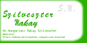 szilveszter makay business card